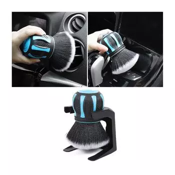 Car Detail Brush, Super Soft Auto Interior Dust Brush with Storage Rack, XL Cleaning Tool for Cars (Blue)