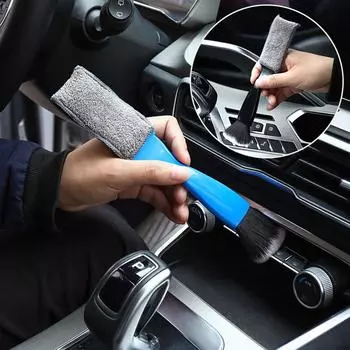 Car Detailing Brushes Auto Air Outlet Cleaning Brush Multifunctional Auto Detail Brushes Car Detailing Cleaner For Car Interior чёрный