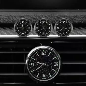 Автомобильные аксессуары DIY Универсальные круглые автомобильные часы, наклеиваемые на приборную панель с электронными часами, фосфоресцирующее украшение