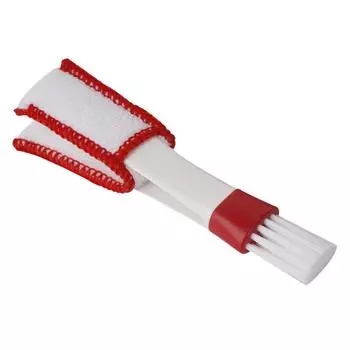Car Double-Headed Brush Removable Portable Soft Cleaning Brush for Car Truck SUV Red White