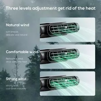 Car Fan Universal Car Headrest Cooling Air Fan 3 Speed Adjustable Car Neck Cooler USB Powered Rear Seat Ventilator For Car Truck чёрный