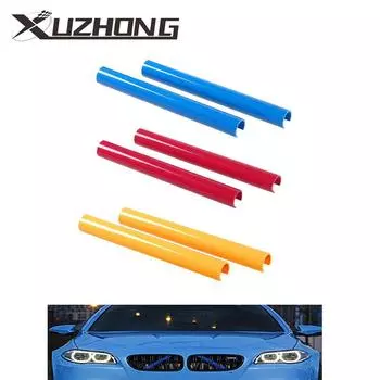 Car Front Grille Trim Strips For BMW F10 F02 M-Performance Grille Trim Stripes For BMW 5 Series 2010-2017 Styling Moulding Red