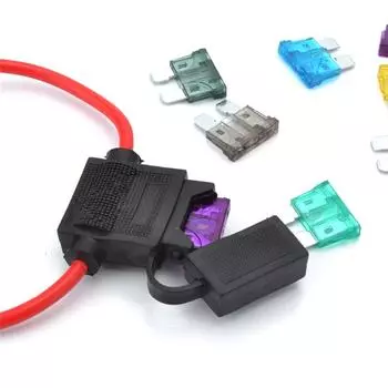 Car Fuse Holder Mini Blade Adapter Splash-proof Box for 12V 30A In Line Cutoff Switch Socket Damp Proof Waterproof Fuse Socket