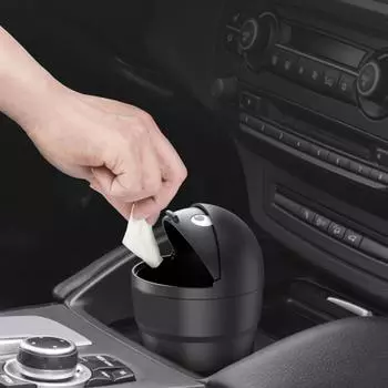 Car Garbage Can Auto Folding Mini Trash Can Portable Garbage Bags Creative Car Storage Organizer For Car Interiors Accessories чёрный