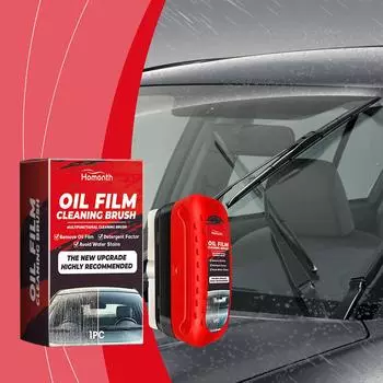 Car Glass Oil Film Remove Brush 120ml Deep Cleaning Agent Clean Wash Inner Windshield Auto Liquid Front Detail Tools U5M0 красный
