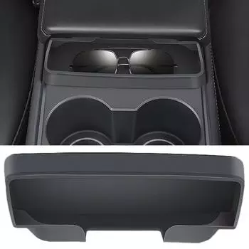 Car Glasses Box For Tesla Model 3 Y Center Armrest Hidden Storage Box Organizer Interior Accessories Grey Car Accessories чёрный