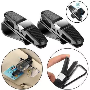 Car Glasses Holder Sun Visor Clip Universal Car Glasses Case Box Card Ticket Sunglasses Holder Clip Eyeglasses Stand Fastener
