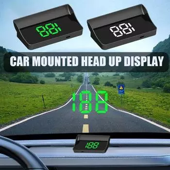 Car Head-up Display HUD Windshield KMH Digital Electronic Speedometer GPS System Projector Interior Trim Accesorios Para Auto зелёный