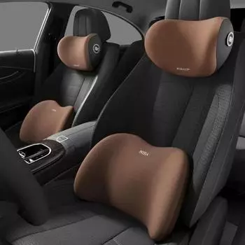 Car Headrest Waist Pillow Set Memory Cotton Car Pillow Neck Pillow Car Seat Back Cushion Driver Lumbar Cushion Tools amagi