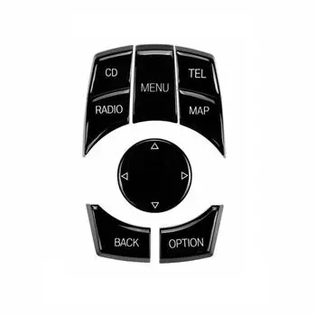 Car i-Drive Multimedia Control Knob Button Cover Piano Black For BMW 1 2 3 4 5 6 7 X3 X4 X5 X6 Series F10 F11 F30 F31 F06 F25