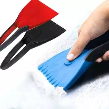 Car Ice Scrapers Silicone Soft Handle Snow Shovel Winter Snow Cleaning Squeegee Tools Durable Multifunctional Auto Accessories чёрный