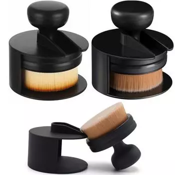 Щетка для чистки салона автомобиля Duster с чехлом Soft Seal Foundation Brush Инструмент для чистки автомобиля Детейлинговая щетка Аксессуары для автоматической чистки коричневый