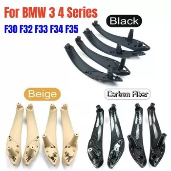 Car Interior Door Handle Pull Cover Trim For BMW 3 4 Series F30 F80 F31 F32 F33 F34 F35 F36 318i 320i 328i 330i 335i 2013-2018 Beige 2pcs Set