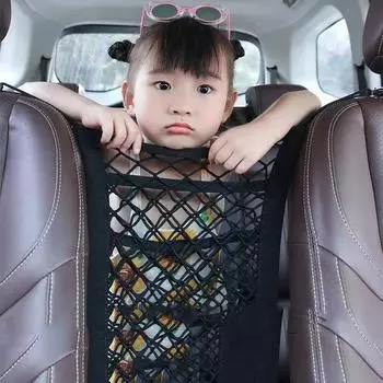 Car Interior Trunk Seat Back Elastic Mesh Net Car Styling Storage Bag Pocket Cage Grid Pocket Holder Car Accessories Trun Nets