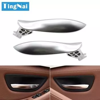 Car Left Right Interior Door Chromed Opening Handle For BMW 5 Series F10 F11 F18 520i 523i 525i 528i 535i 2010-2017 Left 1pc