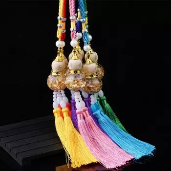 Car Mini Gourd Pendant Creativity Gourd Pendant Car Glass Bottle Pendant Double Spike Gourd Pendant Car Interior Accessories красный