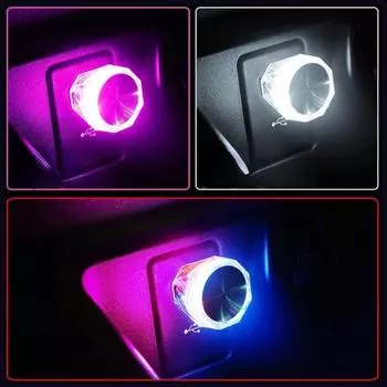 Car Mini Usb Led Portable Light Plug Ambient Light Decorative Atmosphere Lamps For Interior Environmentled Lights Deco K2m9
