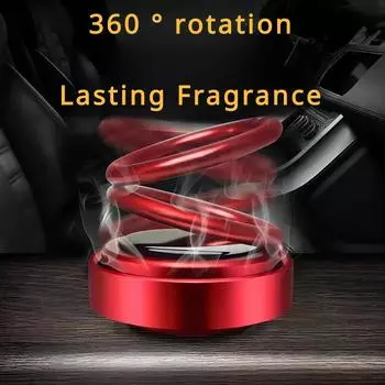 Car-Mounted Solar Suspended Double Ring Ornaments Aromatherapy Perfume High-end Elegance Car Accessories Interior