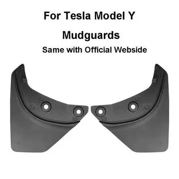 Car Mudguards for Tesla Model Y Front Rear Mudflaps Mud Flaps Original Model Replacement Protector Fender 4PCS PP+TPE Black 4pcs