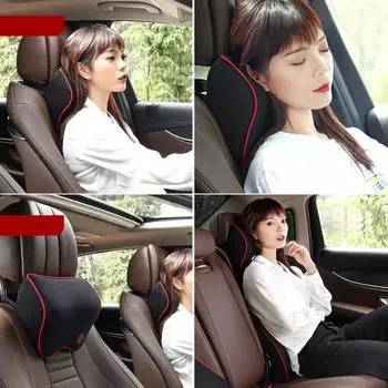 Car Neck Headrest Pillow Support Neck Protector Automobiles Cushion Universal Headrest Backrest Cushion Fit For All Ve B7p5 чёрный