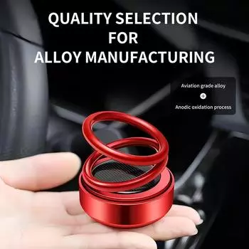 Car Perfume Ornaments Solar-Powered Double-Ring Suspended Rotating Fragrance High-End Car Interior Decoration Supplies чёрный