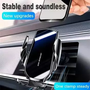 Car Phone Holder Accessories Bracket Mobile Stand Smartphone GPS Support Mount in Car For iPhone 15 Samsung Xiaomi Redmi чёрный