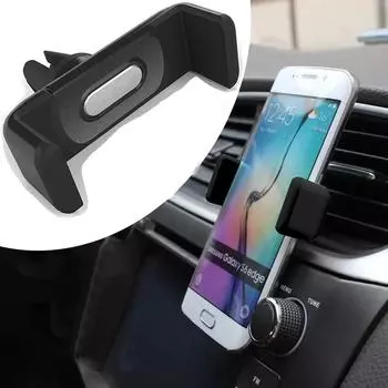 Car Phone Holder Air Vent Clip Mount Mobile Cell Phone Stand Holder Universal Car Smartphone Support Holder Auto Accessories чёрный
