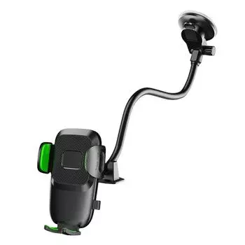Car Phone Support Flexible Long Arm Air Vent Phone Mount 360 Degree Rotating Phone Clip Bracket Suction Cup for 4.7-7 Inch Phone Type 1 чёрный