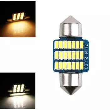 Car Reading Light Trunk Light 1PCS.31MM Aluminum Dome Light белый
