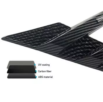 Car Rear Windshield Sticker Accessory Side Spoiler Splitter Trim Triangle Louver
