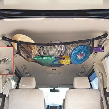 Крыша автомобиля, двухслойная сетка, потолок, сетчатый карман, внутренняя сумка для багажа, сетка для багажника автомобиля, органайзер для мелочей чёрный