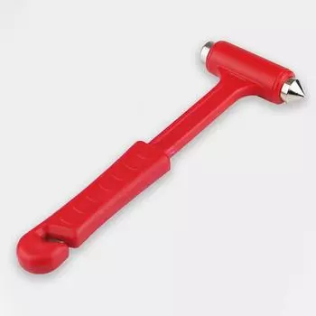 Car Safety Hammer ABS Car Life-Saving Rescue Hammer Window Glass Breaker Multifunction Practical Auto Emergency Escape Tool красный