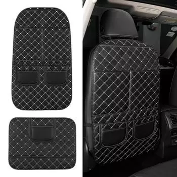 Car Seat Back Anti Kick Protector Car Interior Seat Back Protector Cover Car Interior Seat Back Protector Cover With Storage
