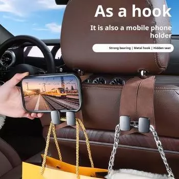 Car Seat Back Hook Universal Auto Storage Hanger Hook Strong Load bearing Easy to Install Universal Hidden Headrest Hook чёрный