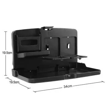 Car Shelving Foldable Dining Table Car Beverage Water Cup Rear Row Fixed Seat Back Table Food Drinks Holders Accessories чёрный