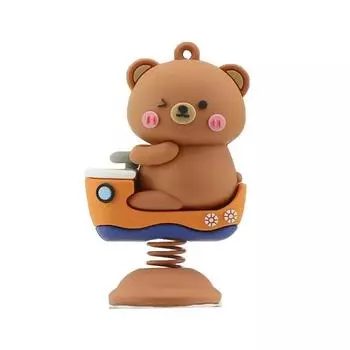 Car Spring Shaking Head Cartoon Doll Ornaments Doll Creative Personality Car Center Console Cute Decorations Toys Gifts чёрный