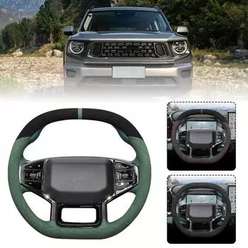 Car Steering Wheel Cover Ultra-thin Interior Hand-woven Breathable Non-slip Disc Cover For Chery Jetour T2 2025-2025 чёрный