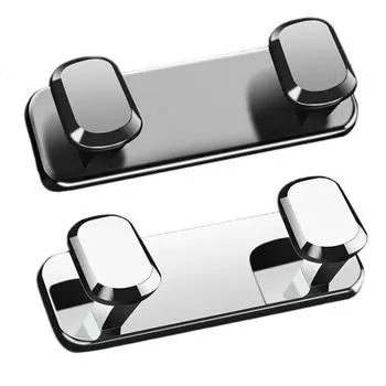 Car Sticky Hooks For Keys Hangers Stick On Car Cable Organizer Self-Adhesive Hook Auto Keys Holder Vehicle Storage Hooks серебряный