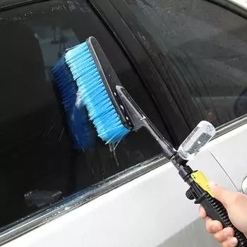 Car-styling Long Handle Car Wash Brush Washable Water Flow Switch Car Care Foam Bottle Cleaning Tool