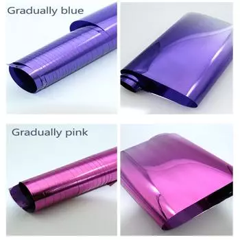 Car Sun Shade Front Windshield Sunshade Protector Solar Window Tint Film Heat Insulation Color Changing Film Universal Gradually Golden