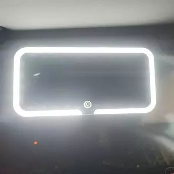 Car Sun Visor Vanity Mirror Big 3 Light Modes Rechargeable Car Makeup Mirror Touch Control Car Light Up Mirror Universal белый