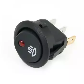 Car Switch Boat Truck Light Led Toggle Switch 23mm On Off Rocker Switch Round 12V Red Led Fog Light Lamp Symbol Car Van Truck CHINA
