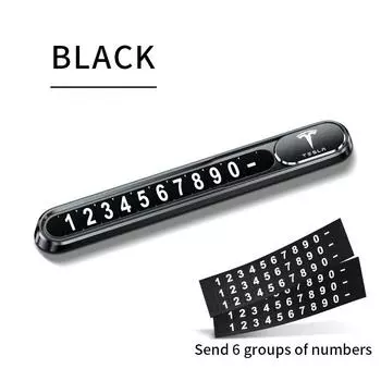 Car Temporary Parking Card Hidden Plates Number Plate Aluminium For Tesla SpaceX Model 3 Highland 2025 Model S Model X Model Y