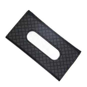 Car Tissue Holder PU Leather Car Tissue Box Holder Sun Visor Seat Back Sunroof бежевый