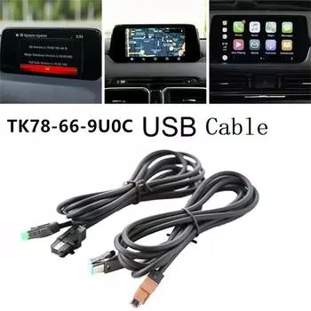 Car TK78-66-9U0C USB Cable Replacement For Mazda 2 Mazda 3 Mazda 6 CX-3 CX-5 MX5