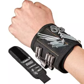 Car Tools Magnetic Wristband: Essential EDC Tool for Men Holds Screws Nails and Drill Bits Premium Nylon Powerful Magnets Amagi