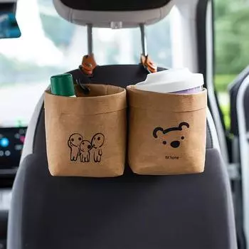 Car Trash Can, Car-mounted Creative Multi-functional Debris Storage Bag, Car Supplies Air Outlet Storage Hanging Bag красный