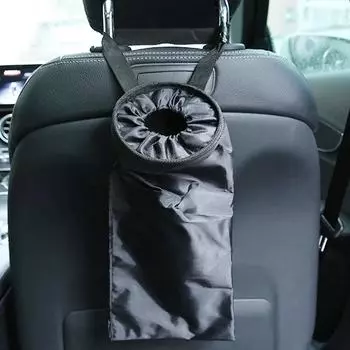 Car Trash Can Garbage Bag Portable Non-woven Seat Back Storage Bag Leak-proof Box Organizer Pocket Car Styling Oxford Cloth чёрный
