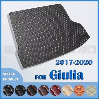 Car trunk mat for Alfa Romeo Giulia 2017 2018 cargo liner carpet interior accessories чёрный