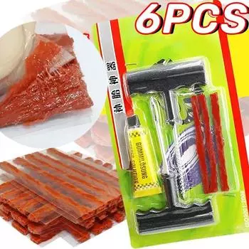 Car Tyre Puncture Studding Plug Set Motorcycle Truck Vacuum Tire Repair Tool Kit with Rubber Strips Tubeless Repair Tool